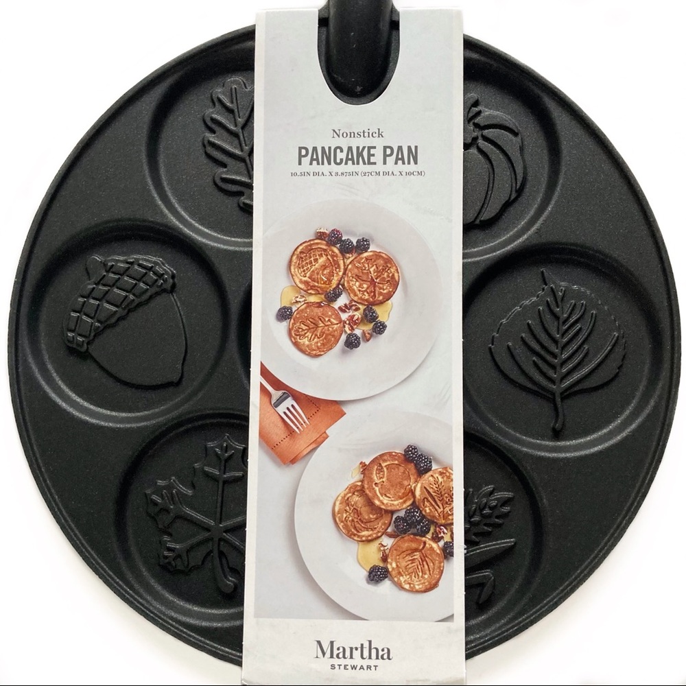 Martha Stewart Pancake Pan Mini Leaf Shapes Non Stick NEW